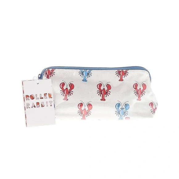 🦞 NWT small Roller Rabbit Lobster Print Cosmetic Pouch. RARE 🦞 - Picture 3 of 10